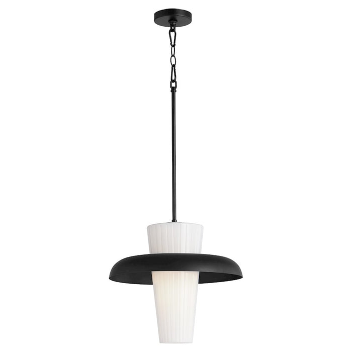 Quorum Mallory 16" Pendant, Matte Black