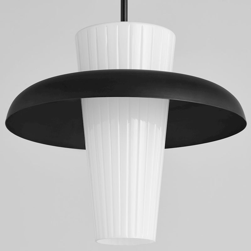 Quorum Mallory 16" Pendant, Matte Black