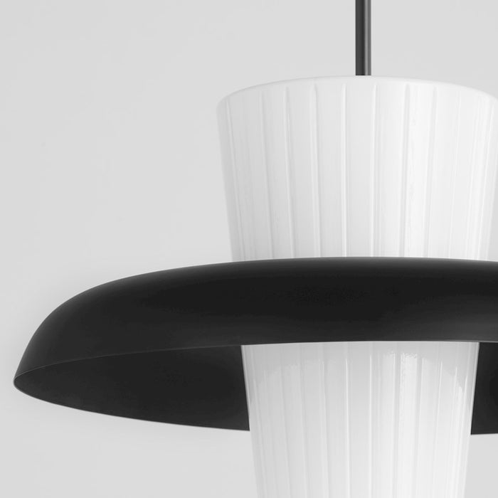 Quorum Mallory 20" Pendant, Matte Black