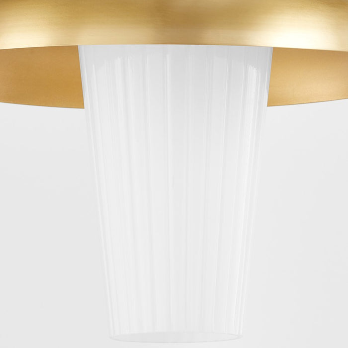 Quorum Mallory 20" Pendant, Aged Brass