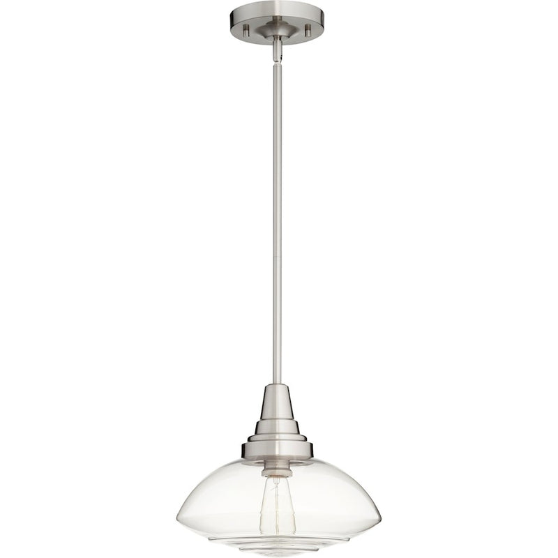 Quorum 13" Lenticular Pendant, Satin Nickel