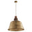 Quorum Artisan 3Lt Wood Pendant, Artisan Brass - 84-3-75