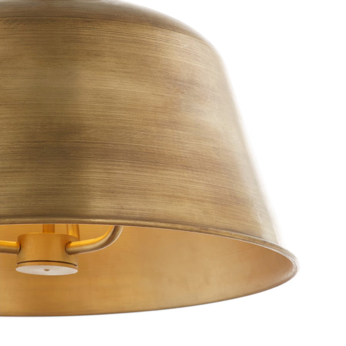 Quorum Artisan 3Lt Wood Pendant, Artisan Brass