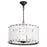 Quorum Prestige 4Lt Pendant, Matte Black/Clear/Alabaster - 8575-4-59