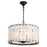 Quorum Prestige 4Lt Pendant, Matte Black/Clear/Alabaster
