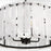 Quorum Prestige 4Lt Pendant, Matte Black/Clear/Alabaster
