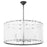 Quorum Prestige 8Lt Pendant, Matte Black/Clear/Alabaster - 8575-8-59