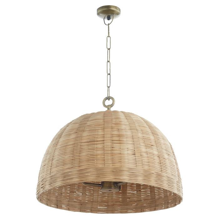 Quorum 24" Wicker Pendant, Artisan Brass - 86-3-75