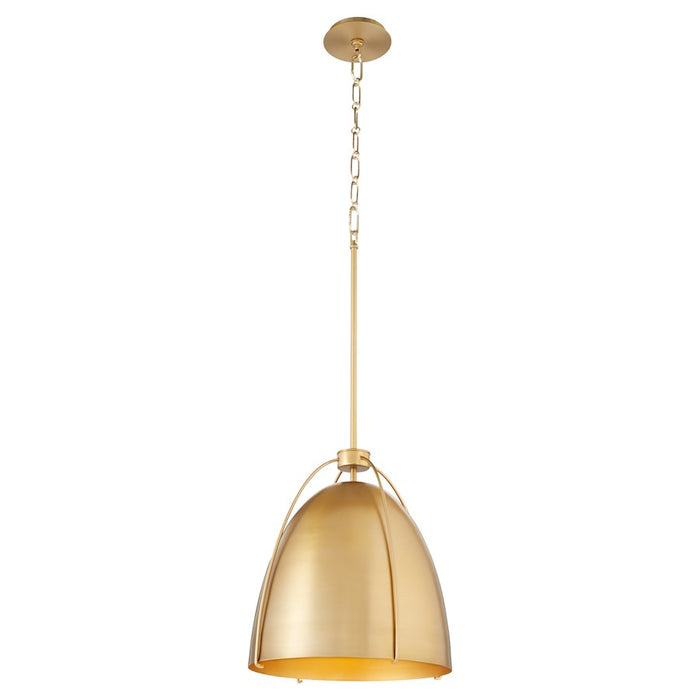 Quorum Jamie 1Lt 15" Pendant, Aged Brass