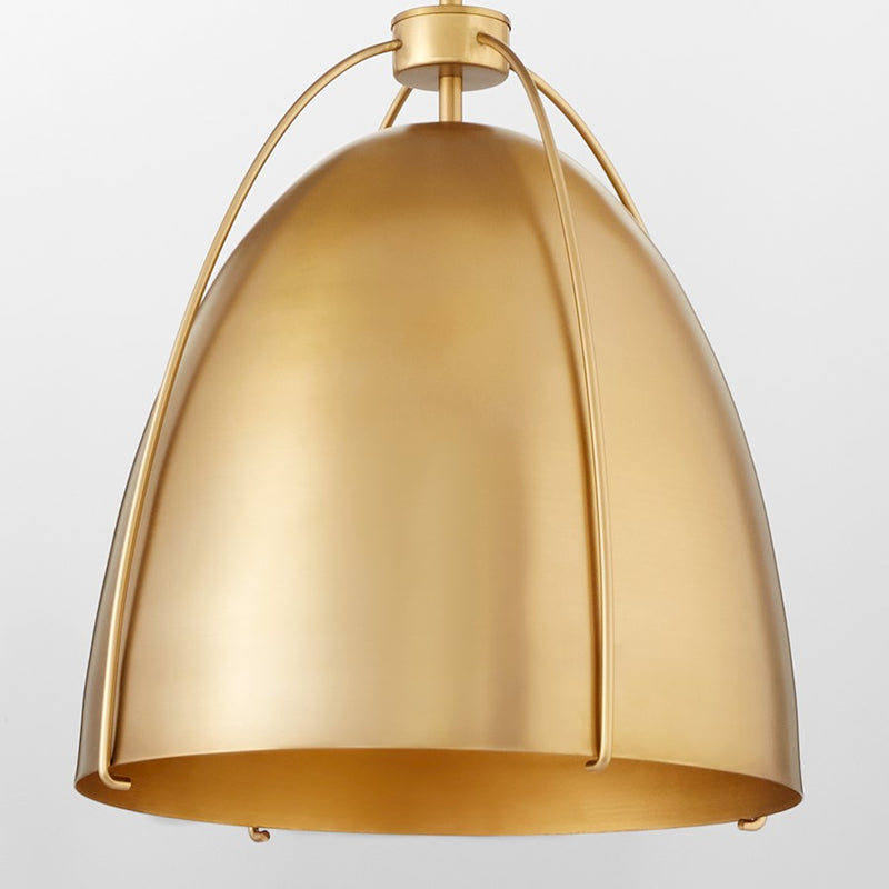 Quorum Jamie 1Lt 15" Pendant, Aged Brass