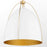Quorum Jamie 3Lt 18" Pendant, Studio White/Aged Brass