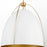 Quorum Jamie 3Lt 18" Pendant, Studio White/Aged Brass