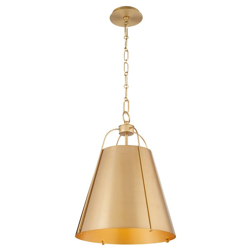 Quorum Ellen 1Lt 15" Pendant, Aged Brass