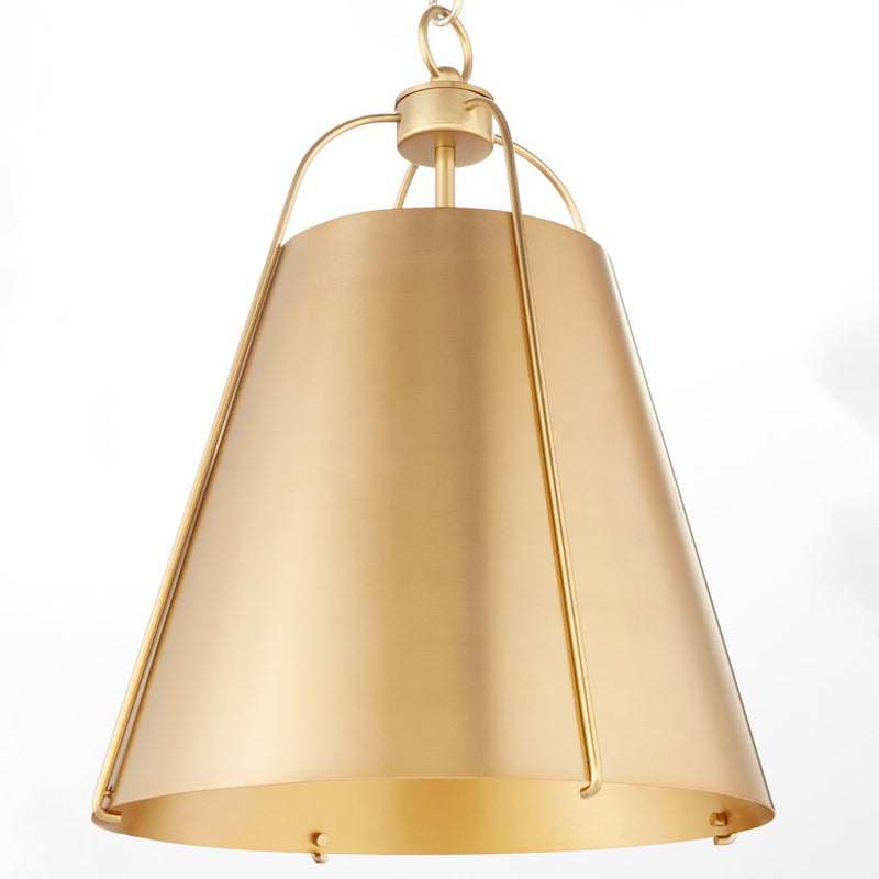 Quorum Ellen 1Lt 15" Pendant, Aged Brass