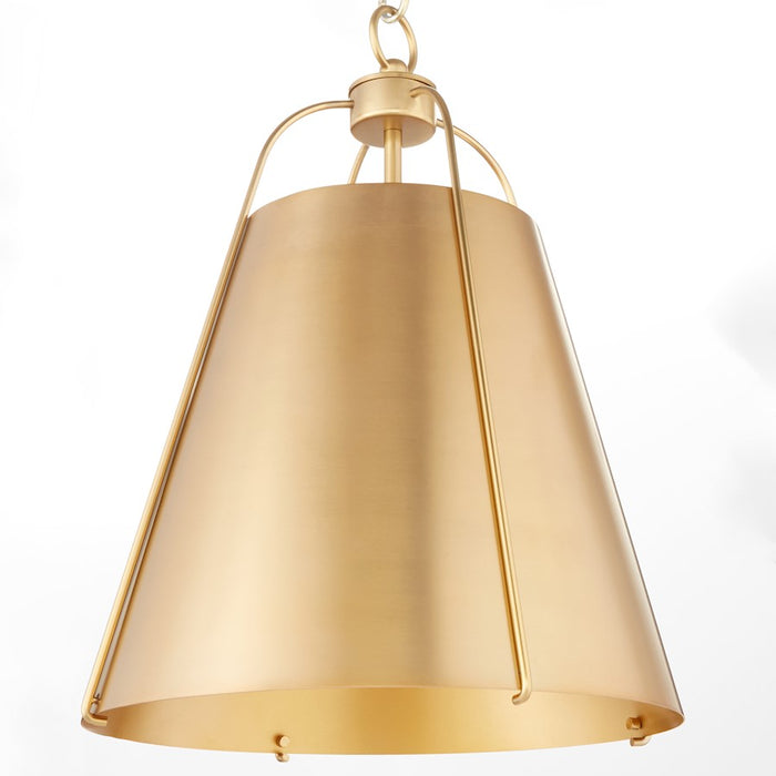 Quorum Ellen 1Lt 15" Pendant, Aged Brass