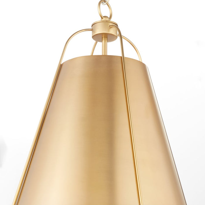 Quorum Ellen 1Lt 15" Pendant, Aged Brass