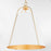 Quorum Ellen 3Lt 18" Pendant, Studio White/Aged Brass