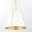 Quorum Denise 15" Pendant, Studio White/Aged Brass