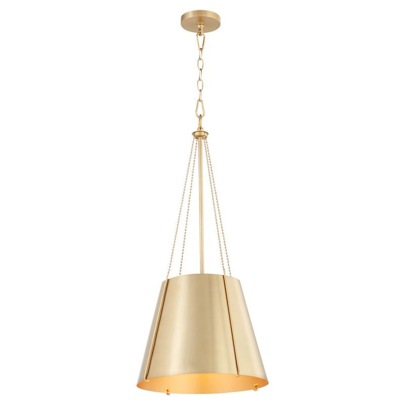 Quorum Denise 15" Pendant, Aged Brass
