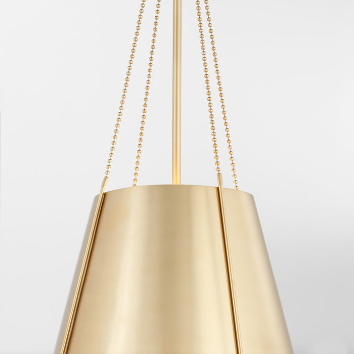 Quorum Denise 15" Pendant, Aged Brass