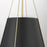 Quorum Denise 18" Pendant, Matte Black/Aged Brass