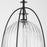 Quorum Alice 11" Pendant, Matte Black/Clear/Fluted
