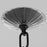 Quorum Alice 11" Pendant, Matte Black/Clear/Fluted