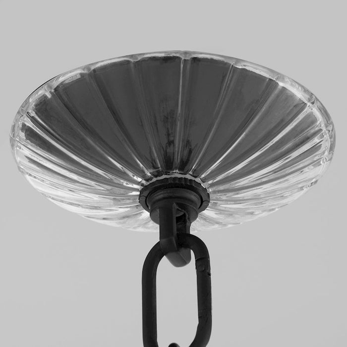 Quorum Alice 11" Pendant, Matte Black/Clear/Fluted