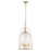 Quorum Alice 11" Pendant, Aged Brass/Clear/Fluted - 863-3-80