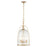 Quorum Alice 11" Pendant, Aged Brass/Clear/Fluted