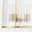 Quorum Alice 11" Pendant, Aged Brass/Clear/Fluted