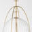 Quorum Alice 16" Pendant, Aged Brass/Clear/Fluted