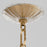 Quorum Alice 16" Pendant, Aged Brass/Clear/Fluted