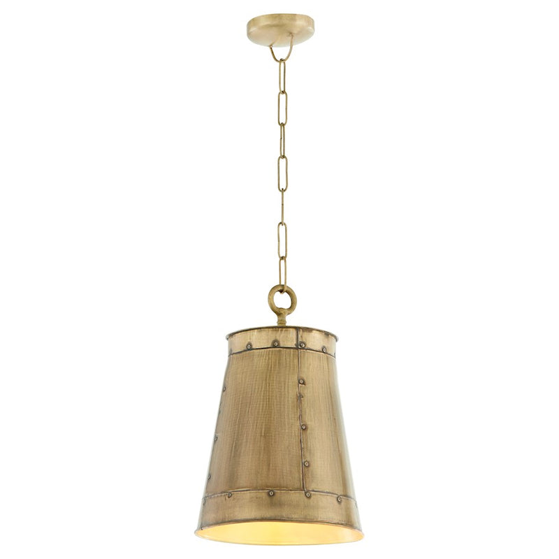 Quorum Artisan 11" 1Lt Pendant, Artisan Brass