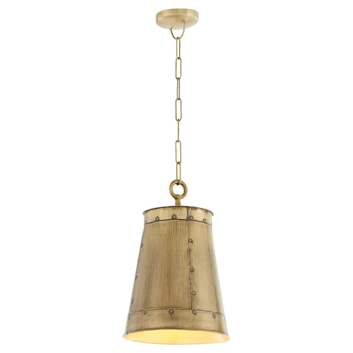 Quorum Artisan 11" 1Lt Pendant, Artisan Brass