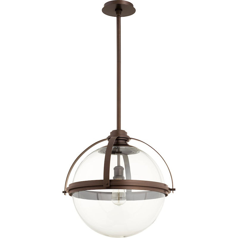 Quorum 20" Meridian Globe Pendant, Oiled Bronze