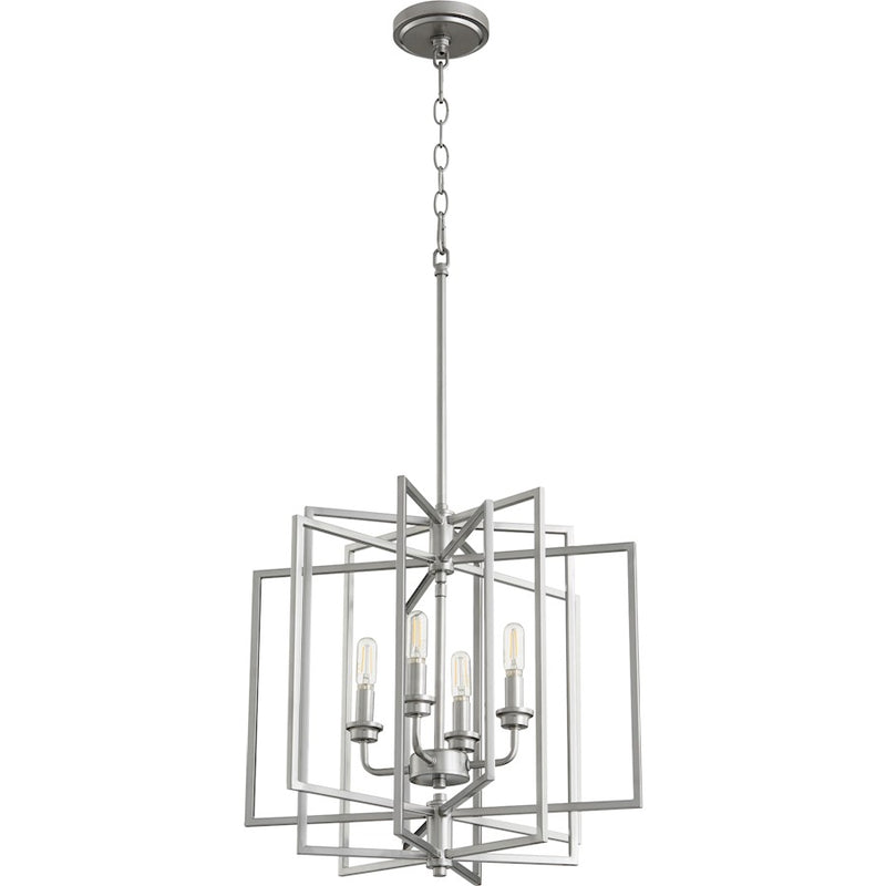 Quorum Hammond 4 Light Pendant, Classic Nickel