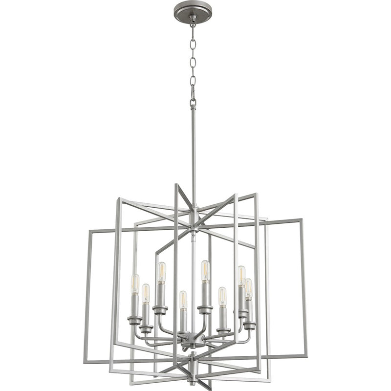 Quorum Hammond 8 Light Pendant, Classic Nickel