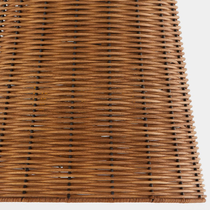 Quorum 3Lt Wicker Pendant, Matte Black/Espresso