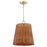 Quorum 3Lt Wicker Pendant, Aged Brass/Espresso - 8893-13-80