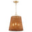 Quorum 3Lt Wicker Pendant, Aged Brass/Espresso