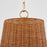 Quorum 3Lt Wicker Pendant, Aged Brass/Espresso