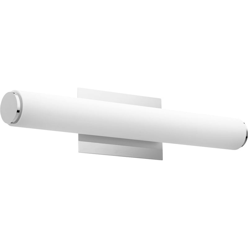 Quorum LED 24" Vanity, Polished Nickel with Matte White Acrylic