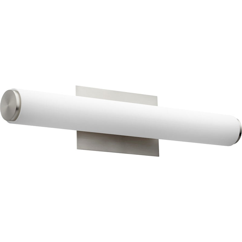 Quorum LED 24" Vanity Satin Nickel with Matte White Acrylic