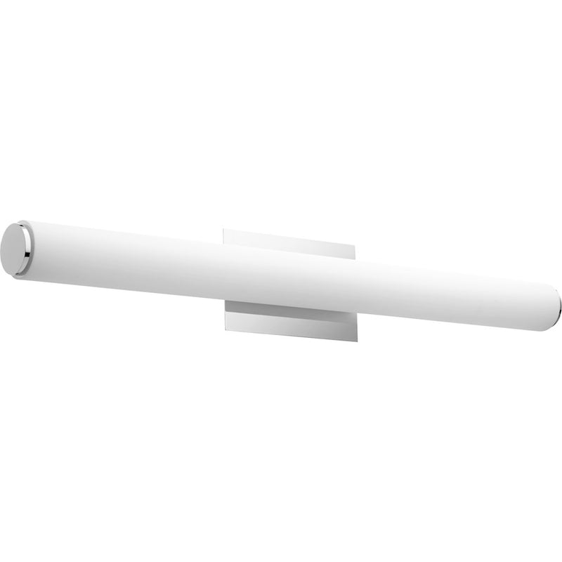 Quorum LED 35" Vanity, Polished Nickel with Matte White Acrylic