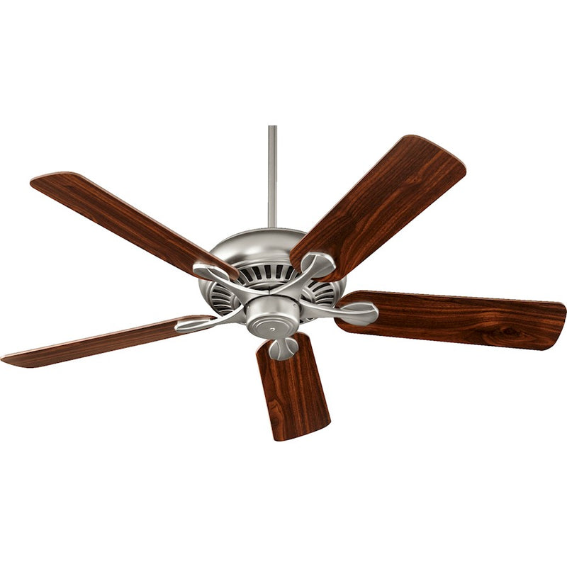 Quorum Pinnacle Ceiling Fan, Satin Nickel