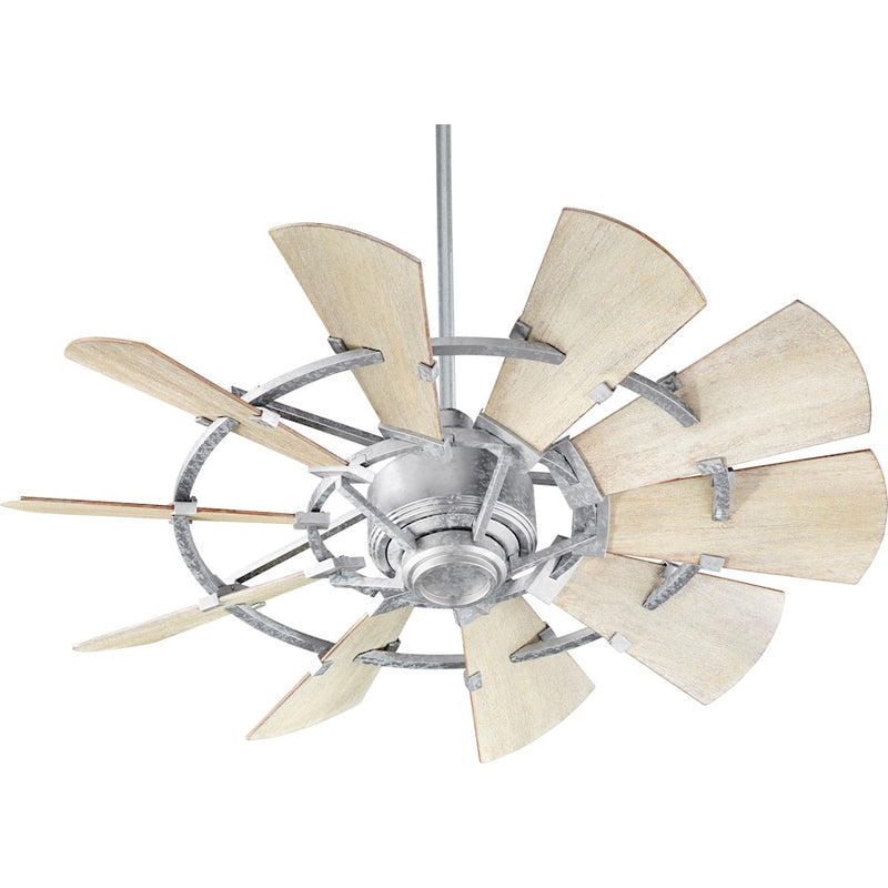 Quorum Windmill 44" Fan, Galvanized