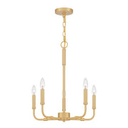 Quoizel Abner 5 Light 18" Chandelier, Aged Brass