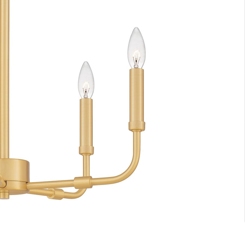 Quoizel Abner 5 Light 18" Chandelier, Aged Brass