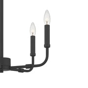 Quoizel Abner 18in 5-Light Chandelier | Industrial Matte Black Steel | Dining Room & Foyer | 18 x 18 x 21.25 in | Model ABR5018MBK